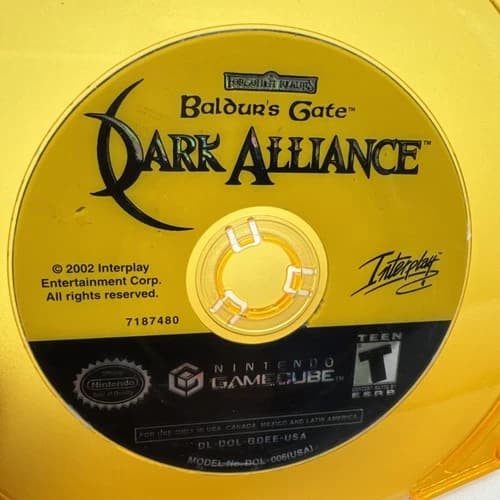Nintendo GameCube Game Baldur’s Gate Dark Alliance Disc Only Tested Works