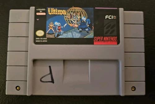 Ultima: Runes of Virtue II 2 SNES 1994 Tested Authentic Forgotten Action RPG