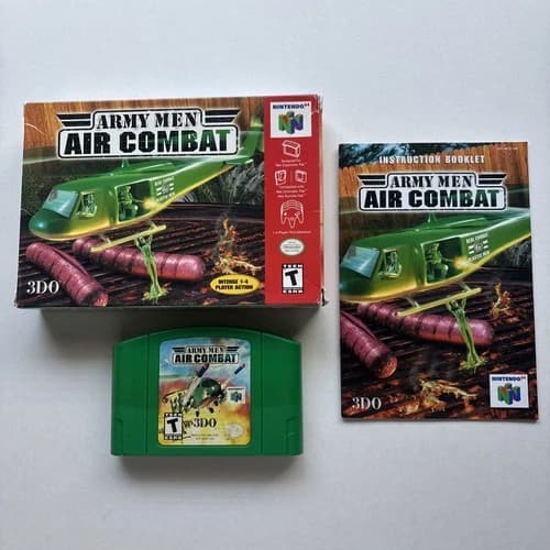 Army Men Air Combat Nintendo 64 N64 Complete in Box CIB Military Authentic Green
