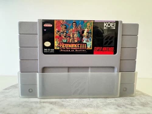 Romance of The Three Kingdoms III:Dragon fo Destiney-SNES Super Nintendo