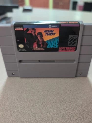Super Nintendo SNES Rival Turf! Game Cartridge Clean Tested
