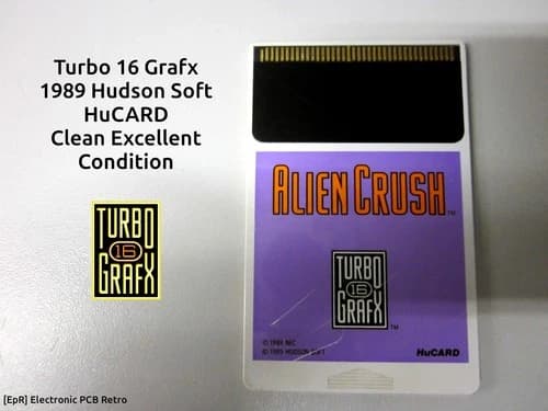 TurboGrafx-16 HuCard Alien Crush HuCard Only Tested Working
