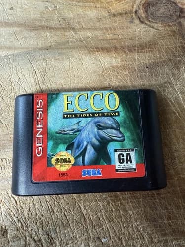 ECCO: THE TIDES OF TIME - SEGA GENESIS - GAME ONLY! Tested And Works Great!