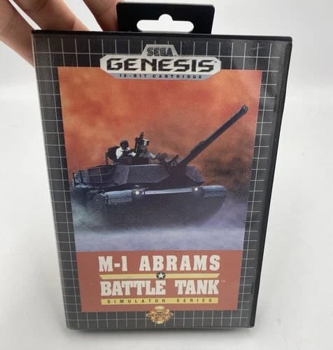 M-1 Abrams Battle Tank Simulator Series Sega Genesis 1991 Complete In Box