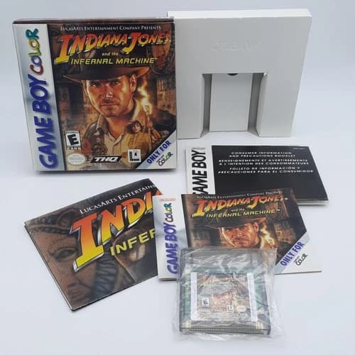 Indiana Jones Infernal Machine - Nintendo Gameboy Color GBC - Complete CIB