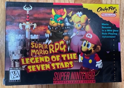 Super Mario RPG Legend of the Seven Stars Super Nintendo SNES CIB Instructions
