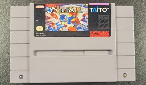 On the Ball (Super Nintendo, SNES, Taito) Cartridge Tested