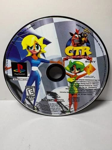 crash team racing Playstation 1 PS1 Working Disk only (untracked)