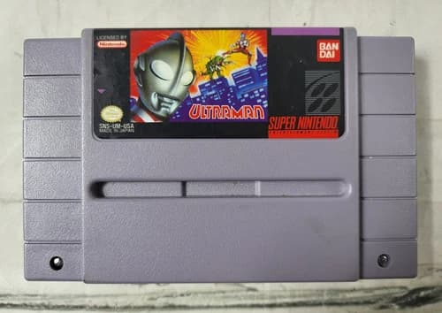 Vintage Ultraman SNES Super Nintendo Authentic Game Cartridge