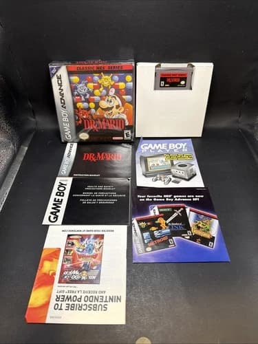 Dr. Mario Nintendo GBA Complete CIB Classic NES Series - TESTED