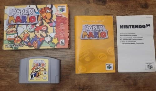 Paper Mario N64 - Authentic CIB - Great Condition!