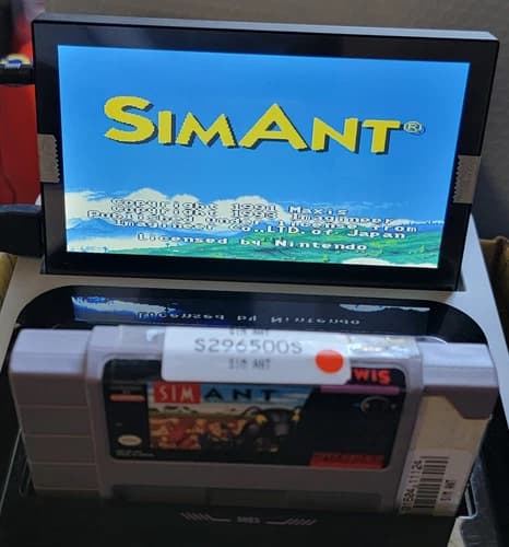 Super Nintendo SNES Sim Ant Authentic Cleaned Tested Working