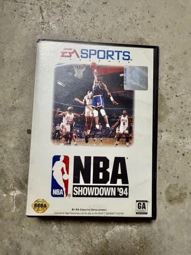 NBA Showdown ’94 Sega Genesis Game Complete w/ Manual (1994) EA Sports