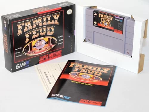 Family Feud SNES Super Nintendo Complete CIB! Great Condition w/ RARE REG CARD!