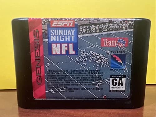 ESPN Sunday Night NFL (Sega Genesis, 1994) Cartridge Only