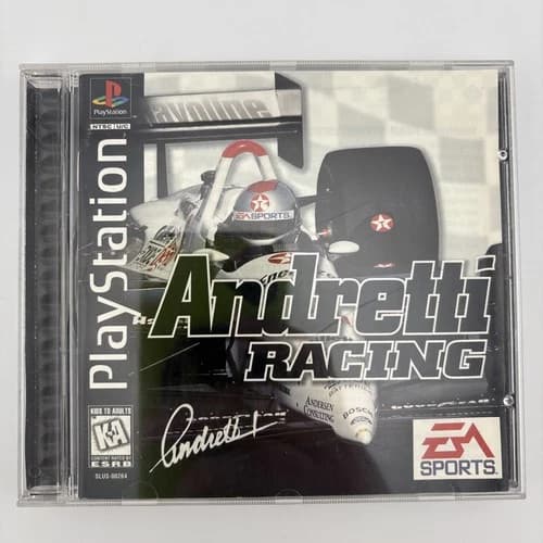 Andretti Racing PS1 Complete In Box (Sony PlayStation 1, 1996) Black Label