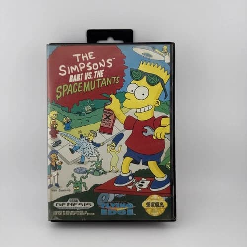 Simpsons: Bart vs. The Space Mutants (1992) Sega Genesis Game Complete w/ Manual