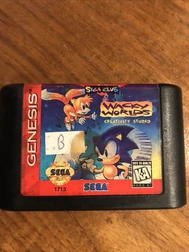 Wacky Worlds Creativity Studio (Sega Genesis, 1994) Working Game Only Free Ship