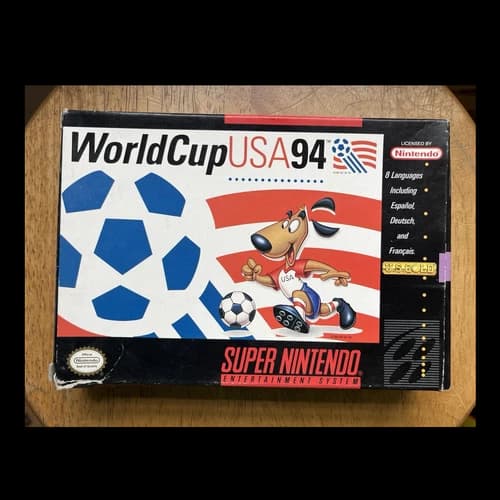 U.S. Gold World Cup USA '94 Super Nintendo SNES Soccer Game Manual Box NTSC-U/C