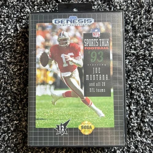 1993 NFL Sports Talk Football Starring Joe Montana (Sega Genesis) - Complete