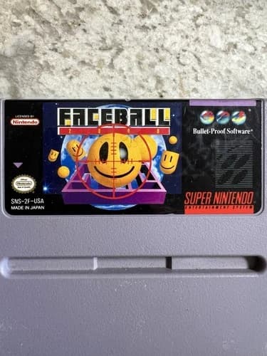 Super Nintendo Faceball SNES Video Game - NOT TESTED