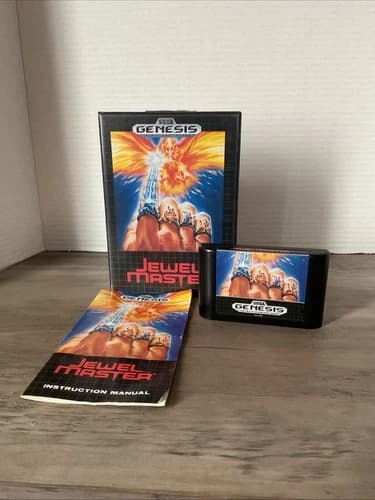 JEWEL MASTER VIDEO GAME 1991 SEGA GENESIS COMPLETE!