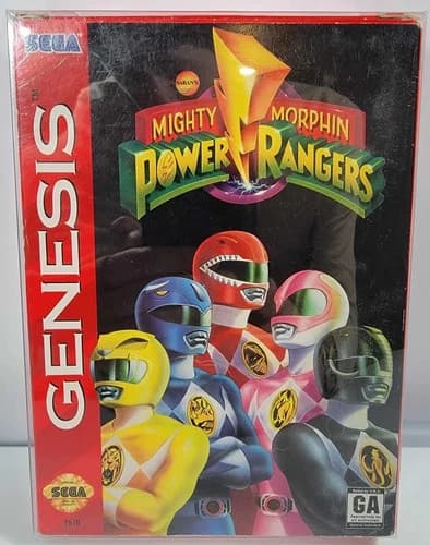 Mighty Morphin Power Rangers Sega Genesis 1994 Tested CIB w/ Protector