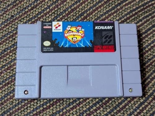 Animaniacs (Super Nintendo SNES, 1994) Konami Cartridge Only TESTED/WORKS