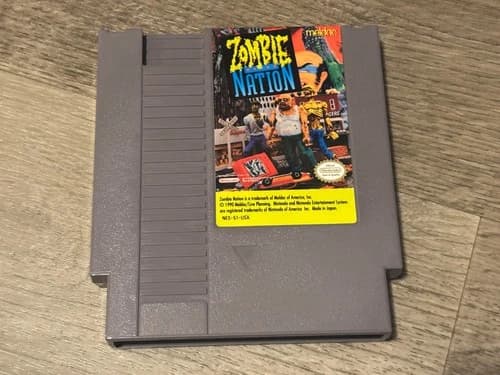 Zombie Nation Nintendo Nes Cleaned & Tested Authentic Excellent Shape