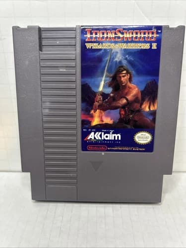 Iron Sword Wizards And Warriors 2 II Nintendo NES 1989 Game Only