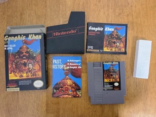 Genghis Khan (Nintendo Entertainment System, 1990) Nes Complete In Box Cib Nice
