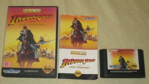 Indiana Jones: Last Crusade Complete for Sega Genesis. Authentic. Clean/Tested