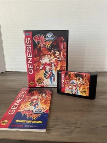 FATAL FURY 2 VIDEO GAME SEGA GENESIS 1993 COMPLETE!