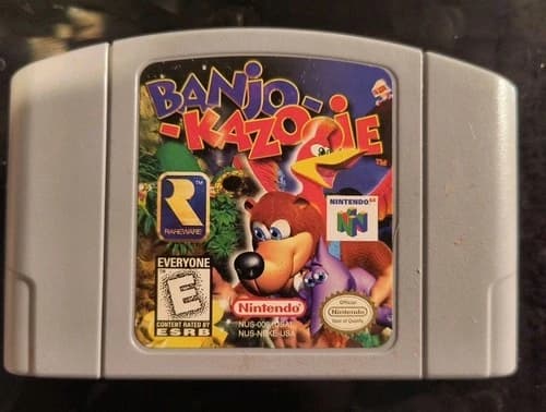 Banjo-Kazooie (Nintendo 64, N64 1998) AUTHENTIC Cartridge Tested Banjo