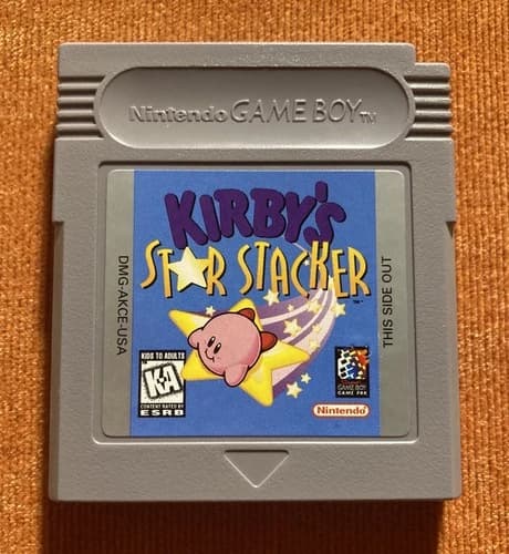 Kirby's Star Stacker Game Boy Original Nintendo GB Authentic Tested MINT VG