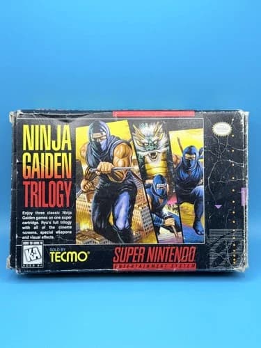 Ninja Gaiden Trilogy (SNES, 1995) – Complete in Box (CIB) | Free Shipping
