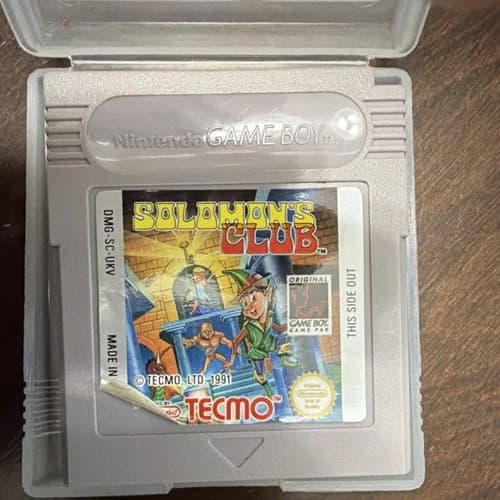 Solomon's Club Nintendo Game Boy Tecmo Original Game Pak Cartridge Only