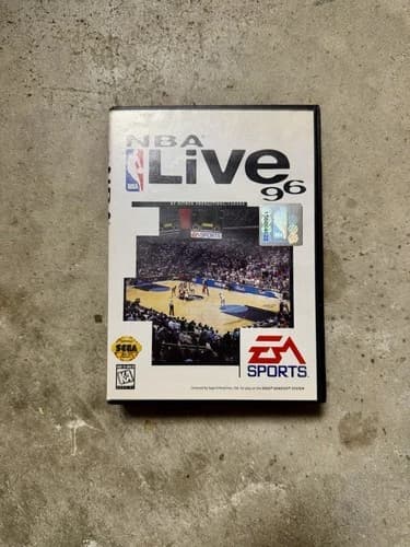 NBA Live 96 (Sega Genesis, 1995) Complete In Case CIB EA Sports Basketball