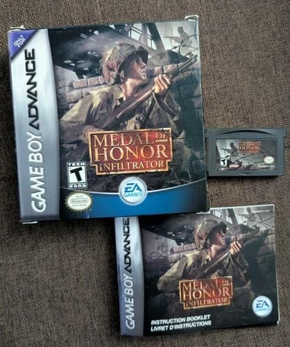 Medal of Honor Infiltrator Gameboy Advance Authentic, Good Condition. Cib!!
