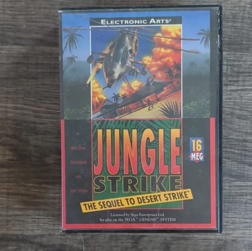Jungle Strike Sega Genesis 1993 Electronic Arts Cinematics Digitized Sound