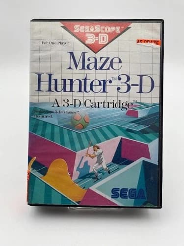 Maze Hunter 3-D Glasses for Sega Master System - CIB Complete in Case Authentic