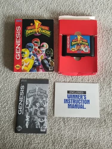 Mighty Morphin Power Rangers Sega Genesis CIB Complete Authentic Tested