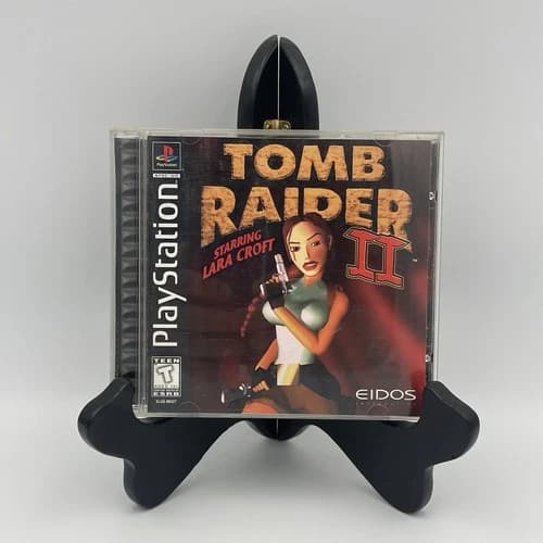 Tomb Raider II /2 (Sony PlayStation 1, 1997) PS1 Black Label Complete CIB
