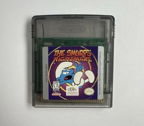Smurfs' Nightmare (Nintendo Game Boy Color 1998) Authentic Cartridge Only Tested
