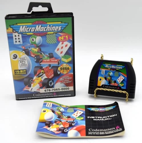 CIB Micro Machines Sega Genesis 1993 Codemasters Excellent