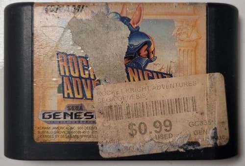 Rocket Knight Adventures Sega Genesis, Cartridge Only Konami Tested Working