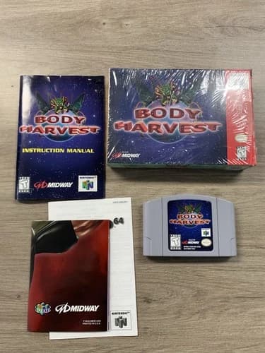 Body Harvest 1998 Nintendo 64 N64 Tested Working CIB C