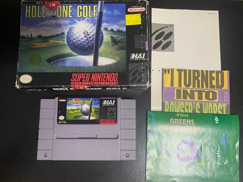 Hal's Hole in One Golf (complete in box) - Super Nintendo - Hal America - Accept