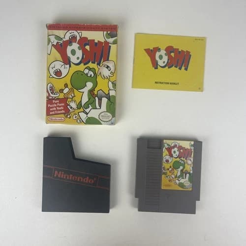 Yoshi Original Nintendo NES Video Game Complete in Box CIB