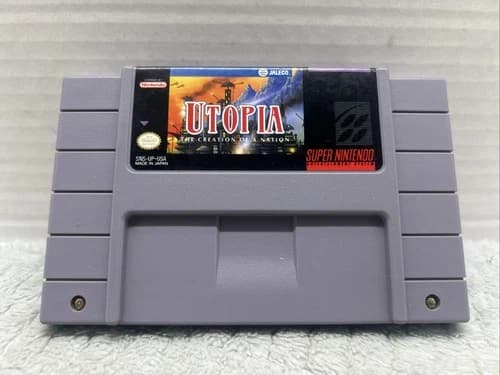 Utopia The Creation of a Nation Super Nintendo SNES Cartridge Only